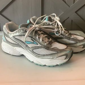 🦋GUC Size 9 Brooks Women's S-257 R6 Radius Cushion Running Shoes Blue White🦋#9